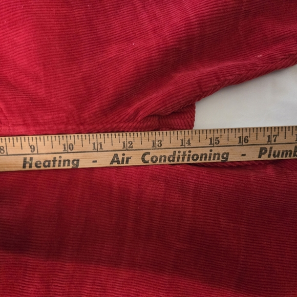 VTG Bill Blass W16 Strech Red Corduroy Pants - Picture 6 of 8